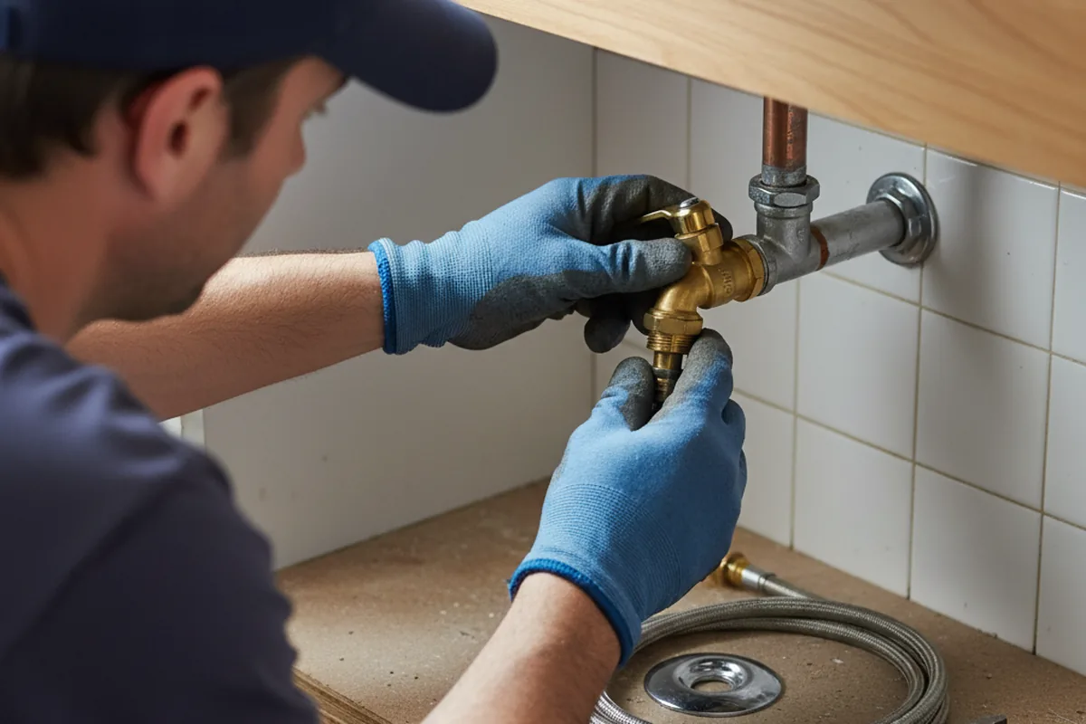 Shutoff valve and fitting work during Faucet and Fixture Repair in Landenberg